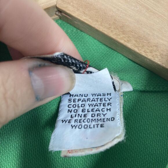 Vintage Wilroy Traveller Shirt Womens 18 Green Mandarin Collar Tunic USA 70s - Picture 16 of 16